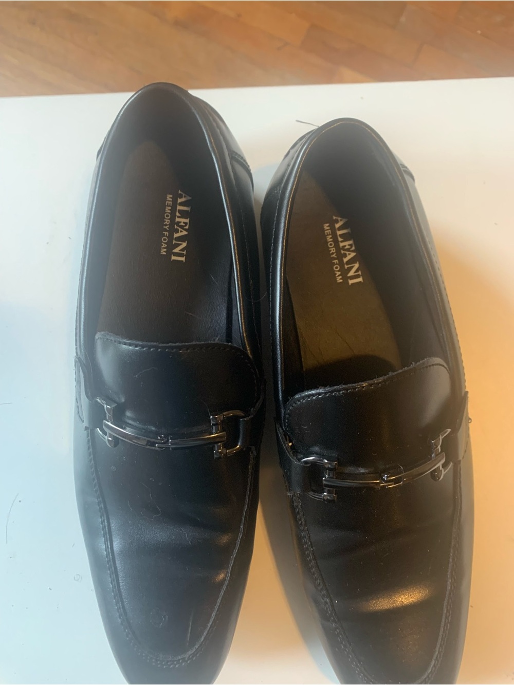 Alfani Black Leather Bit Loafers